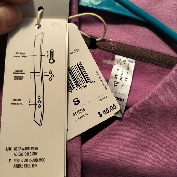 4577)Adidas Golf Women Purple Ultimate 365 Cold.Rdy Crossover Mock Golf Top S - Picture 8 of 12